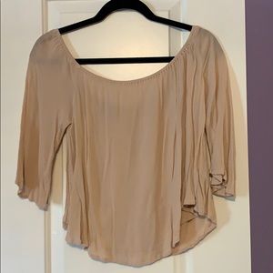 Tobi pink off the shoulder shirt
